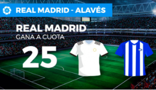 real madrid gana a cuota 25