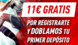 11€ gratis con tu registro en Sportium